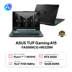Laptop Asus TUF Gaming A15 FA506NCG-HN329W (AMD Ryzen™ 7 8845HS | RTX™ 3050 4GB | 16GB | 512GB | 15.6' FHD 144Hz | Win 11)