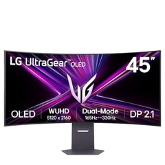 Màn hình thông minh Gaming LG UltraGear 45GX950A-B.ATV 45 inch OLED 5K WUHD 165Hz hoặc WFHD 330Hz 0.03ms Cong Speakers WebOS