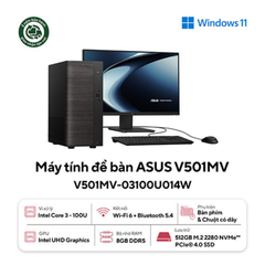 PC ASUS Mini Tower V501MV-03100U014W (Core™ 3 100U | 8GB DDR5 | 512GB SSD |  Intel Graphics | Win 11)