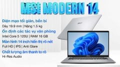Laptop MSI Modern 14 F1MG-432VN (Core 5 120U | 16GB | 512GB | UMA | 14' FHD | Win11)