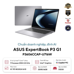 Laptop ASUS ExpertBook P3 G1 P3606CCAP-U716W (Ultra 7-255H | 16GB | 512GB | Intel UHD | 16' WUXGA | Win 11)