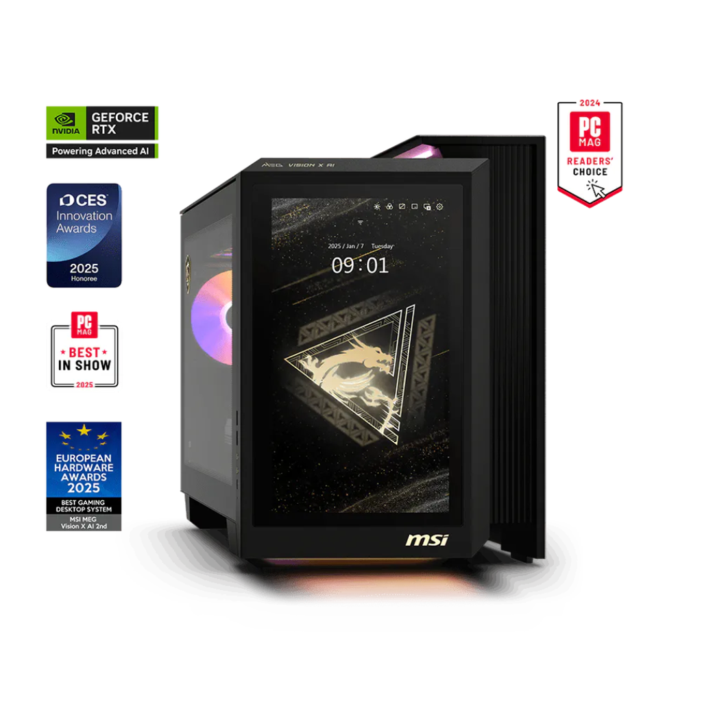 PC AI Đồng Bộ MSI MEG Vision X AI 2nd (Intel® Z890 | Ultra 7 270K Plus | 32GB | 2TB | Killer BE1750 | ATX-1200W | Non-OS)