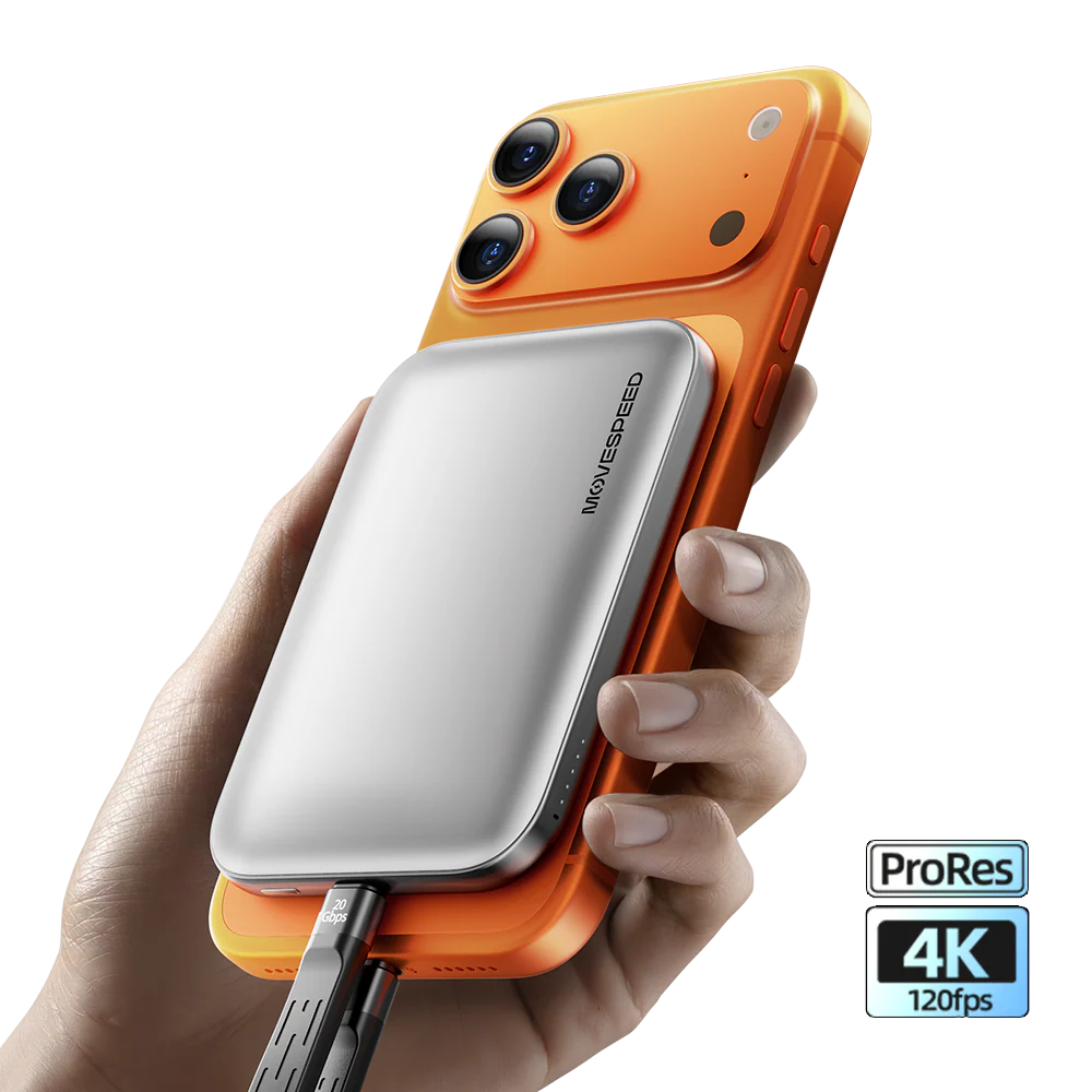 Sạc dự phòng từ tính kết hợp ổ cứng di động Movespeed PD10 | 5000mAh | 512GB | 1000MB/s