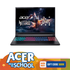 Laptop Gaming Acer Nitro V 16 AI ProPanel ANV16S-61-R9ZV (R7 AI 350 | GeForce RTX™ 5060 8GB | 32GB | 1TB |  16' 2K+ 180Hz | Win 11)