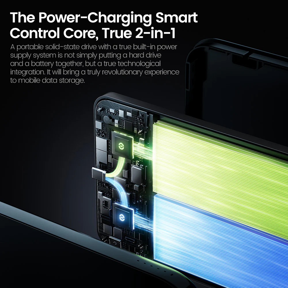 Sạc dự phòng từ tính kết hợp ổ cứng di động Movespeed PD10 | 5000mAh | 512GB | 1000MB/s