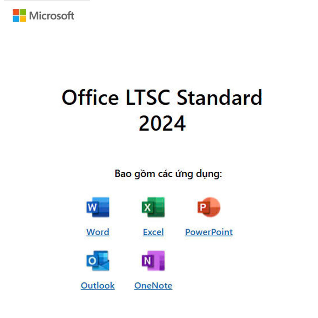 Phần mềm Office Microsoft LTSC Standard 2024 (1 thiết bị/ Vĩnh viễn) (PMKH0103)