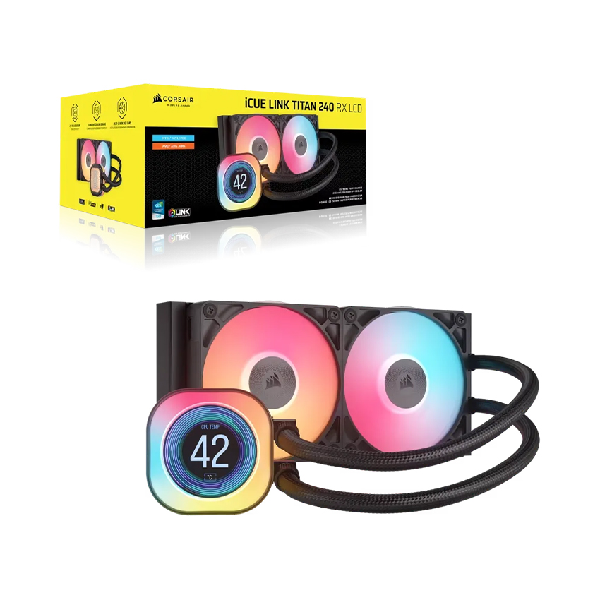 Tản nhiệt nước Corsair iCUE LINK TITAN 240 RX RGB LCD Black