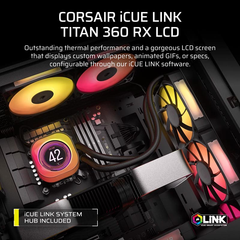 Tản nhiệt nước Corsair iCUE LINK TITAN 360 RX RGB LCD Black