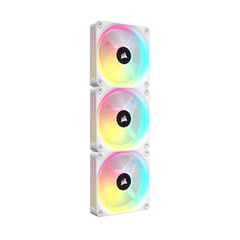 Bộ 3 Fan Corsair iCUE LINK QX120 RGB WHITE, Magnetic Dome RGB Fan, Starter Kit