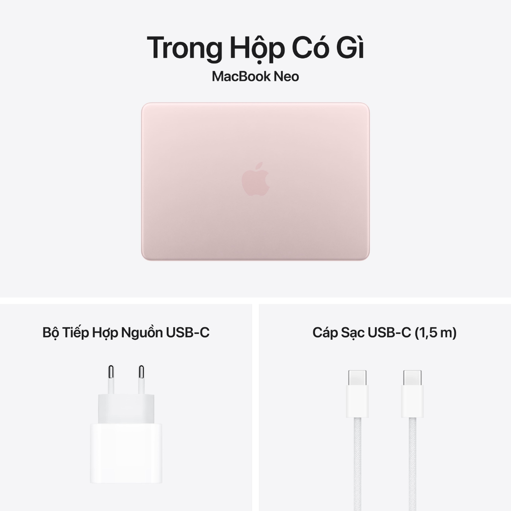 MacBook Neo 13 inch A18 PRO MHFJ4SA/A (6 CPU | 5 GPU | 8GB | 512GB | 13 inch | Blush | Apple Việt Nam)