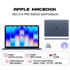 MacBook Neo 13 inch A18 PRO MHFG4SA/A (6 CPU | 5 GPU | 8GB | 512GB | 13 inch | Indigo | Apple Việt Nam)