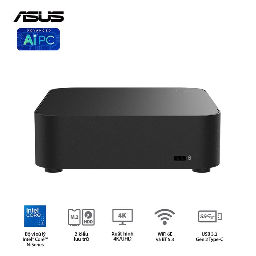 PC Mini Asus NUC 14 Essential RNUC14MNK355 (Intel Core3 N355 | 1x DDR5-4800 | M.2 PCIe Gen3 | LAN |No OS ) – RNUC14MNK3500000