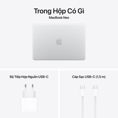 MacBook Neo 13 inch A18 PRO MHFC4SA/A (6 CPU | 5 GPU | 8GB | 512GB | 13 inch | Silver | Apple Việt Nam)