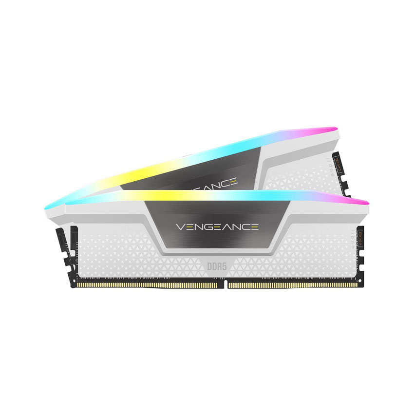Ram PC Corsair Vengeance RGB White 32GB (2x16GB) DDR5 6000MHz (CMH32GX5M2E6000Z36W)