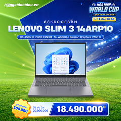 Laptop Lenovo IdeaPad Slim 3 14ARP10 83K600E6VN (R5-7535HS | 16GB | 512GB | 14' WUXGA | Radeon Graphics | Win 11)