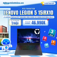 Laptop Lenovo Legion 5 15IRX10 83LY00A7VN (i7-14700HX | GeForce RTX™ 5050 8GB | 16GB | 512GB | 15.1' WQXGA OLED 165Hz | Win 11)