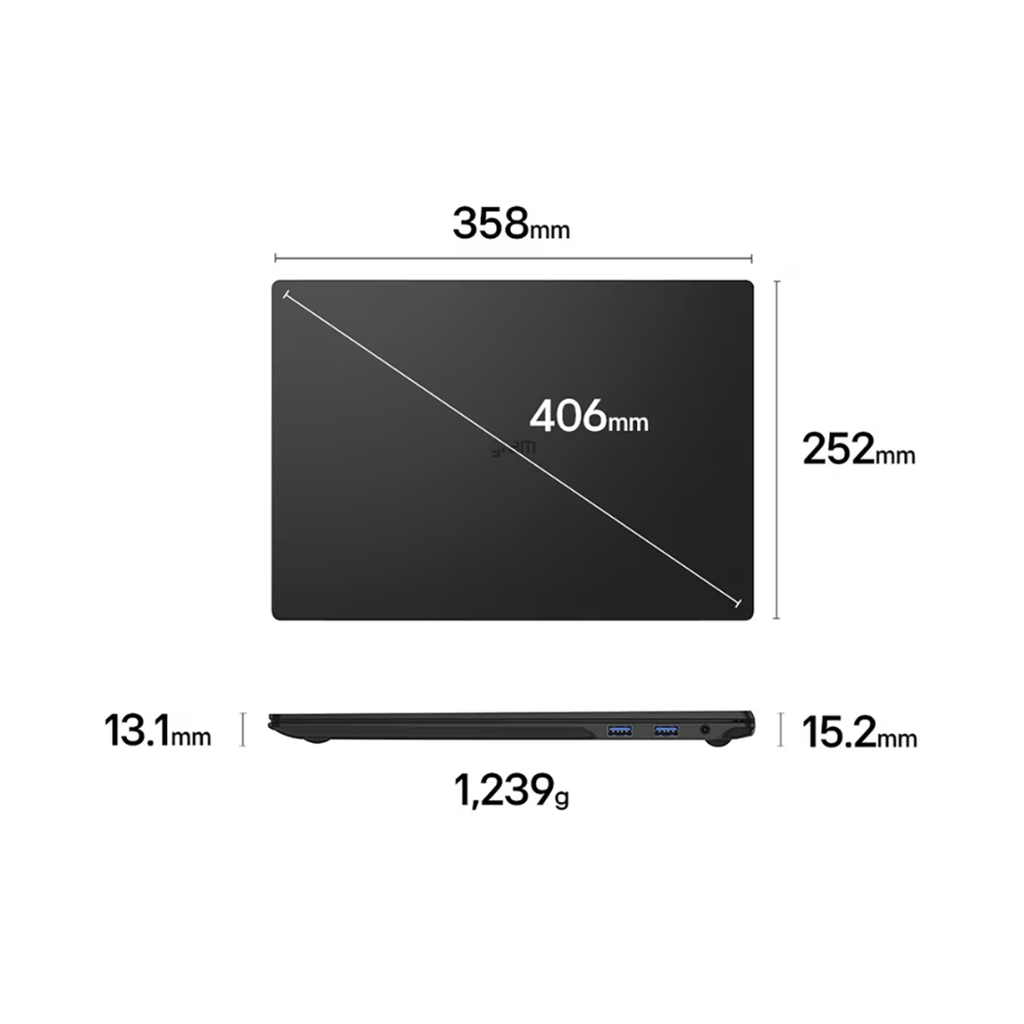 Laptop LG Gram Pro 16Z90U-G.AV85A5 (Ultra 7-355 | 32GB | 512GB | Intel Graphics | 16' WQXGA  | Win 11)
