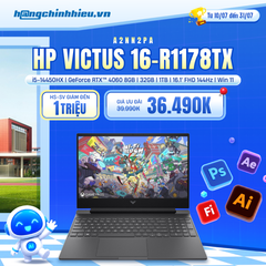 Laptop Gaming HP Victus 16-r1178TX A2NN2PA (i5-14450HX | GeForce RTX™ 4060 8GB | 32GB | 1TB | 16.1' FHD 144Hz | Win 11)