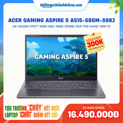 Laptop Acer Gaming Aspire 5 A515-58GM-598J (i5-13420H | GeForce RTX™ 2050 4GB | 16GB | 512GB |  15.6' FHD 144Hz | Win 11)