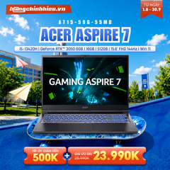 Laptop Gaming Acer Aspire 7 A715-59G-55MD (i5-13420H | GeForce RTX™ 3050 6GB | 16GB | 512GB | 15.6' FHD 144Hz | Win 11)