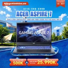 Laptop Gaming Acer Aspire 7 A715-59G-59RD (Core 5-210H | GeForce RTX™ 3050 4GB | 16GB | 512GB | 15.6' FHD 144Hz | Win 11)