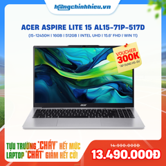 Laptop Acer Aspire Lite 15 AL15-71P-517D (i5-12450H | 16GB | 512GB | Intel UHD | 15.6' FHD | Win 11)