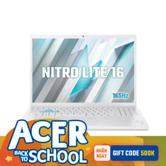 Laptop Gaming Acer Nitro Lite 16 NL16-71G-71UJ (i7-13620H | GeForce RTX™ 3050 6GB | 16GB | 512GB | 16' FHD+ IPS 165Hz | Win 11)