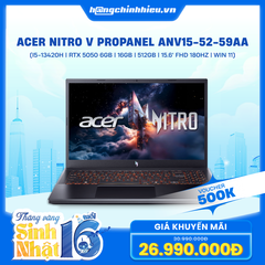 Laptop Gaming Acer Nitro V ProPanel ANV15-52-59AA (i5-13420H | GeForce RTX™ 5050 8GB | 16GB | 512GB | 15.6' FHD 180Hz | Win 11)