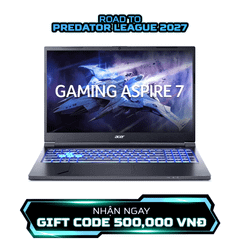 Laptop Gaming Acer Aspire 7 A715-59G-59RD (Core 5-210H | GeForce RTX™ 3050 4GB | 16GB | 512GB | 15.6' FHD 144Hz | Win 11)
