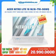 Laptop Acer Gaming Nitro Lite 16 NL16-71G-56WQ (i5-13420H | GeForce RTX™ 3050 6GB | 16GB | 512GB | 16' FHD+ IPS 165Hz | Win 11)
