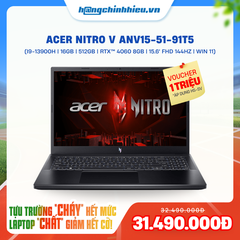 Laptop Gaming Acer Nitro V ANV15-51-91T5 (i9-13900H | 16GB | 512GB | GeForce RTX™ 4060 8GB | 15.6' FHD 144Hz | Win 11)