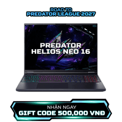 Laptop Gaming Acer Predator Helios Neo 16 AI PHN16-I31-72XE (i7-14650HX | GeForce RTX™ 5060 8GB | 32GB | 512GB | 16' 2K WQXGA 180Hz | Win 11)