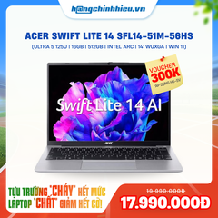 Laptop Acer Swift Lite 14 SFL14-51M-56HS (Ultra 5 125U | 16GB | 512GB | Intel Arc Graphics | 14' WUXGA | Win 11)