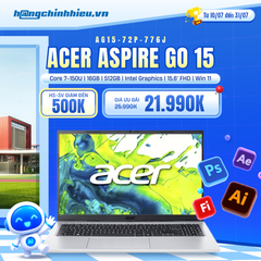 Laptop Acer Aspire Go 15 AG15-72P-776J (Core 7-150U | 16GB | 512GB | Intel Graphics | 15.6' FHD | Win 11)