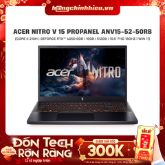 Laptop Gaming Acer Nitro V 15 ProPanel ANV15-52-50RB (Core 5 210H | GeForce RTX™ 4050 6GB | 16GB | 512GB | 15.6' FHD 180Hz | Win 11)