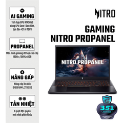 Laptop Gaming Acer Nitro ProPanel ANV15-52-59RR (Core 5 210H | GeForce RTX™ 5050 8GB | 16GB | 512GB | 15.6' FHD 180Hz | Win 11)