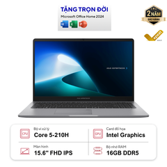 Laptop ASUS ExpertBook P1 P1503CVA-C5H16-63WS (Core 5-210H | 16GB | 512GB | Intel Graphics | 15.6' FHD | Win 11 + Office Home 2024)