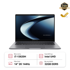 Laptop ASUS ExpertBook P3 P3405CVA-NZ0077W-32GB (i7-13620H | 32GB | 512GB | Intel UHD | 14' 2K WQXGA 144Hz | Win 11)