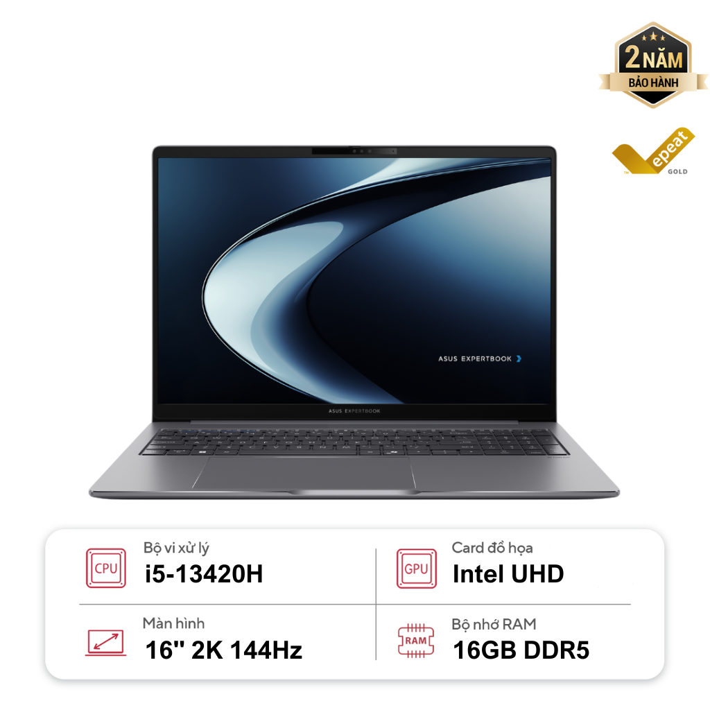 Laptop ASUS ExpertBook P3 P3605CVA-PL0042W (i5-13420H | 16GB | 512GB | Intel UHD | 16' 2K WQXGA 144Hz | Win 11)
