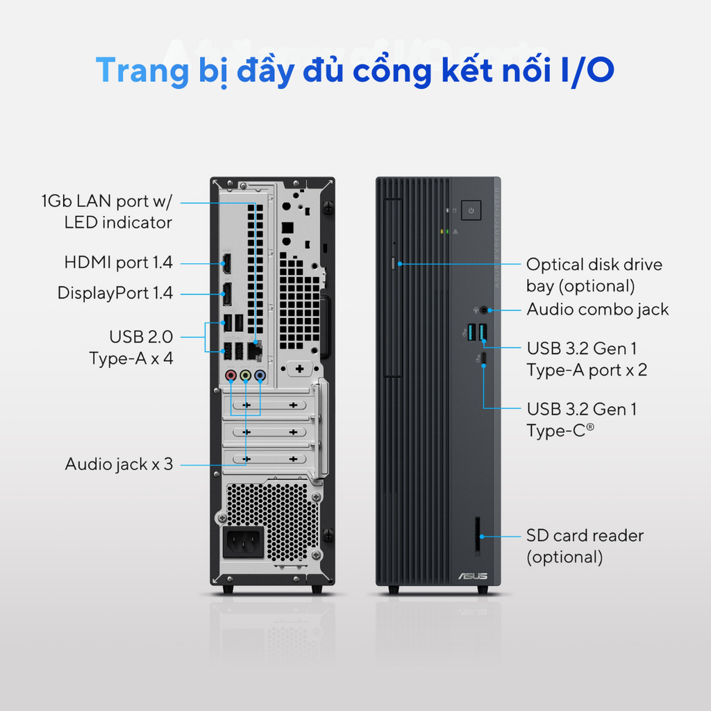 PC ASUS P500SV-03100U001W (Core 3 100U | 8GB DDR5 | 256GB SSD | Win 11)