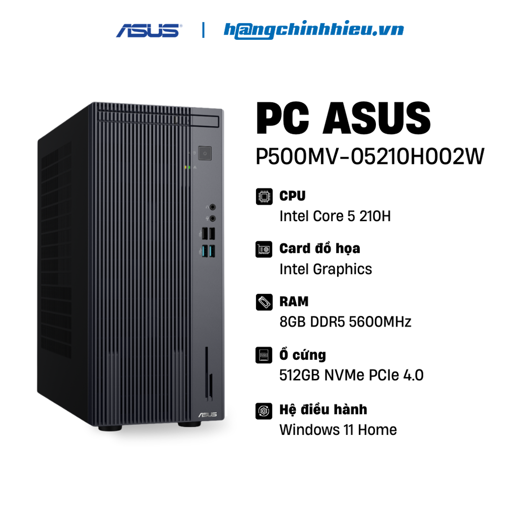 PC ASUS P500MV-05210H002W (Core 5-210H | 8GB DDR5 | 512GB SSD | Win 11)