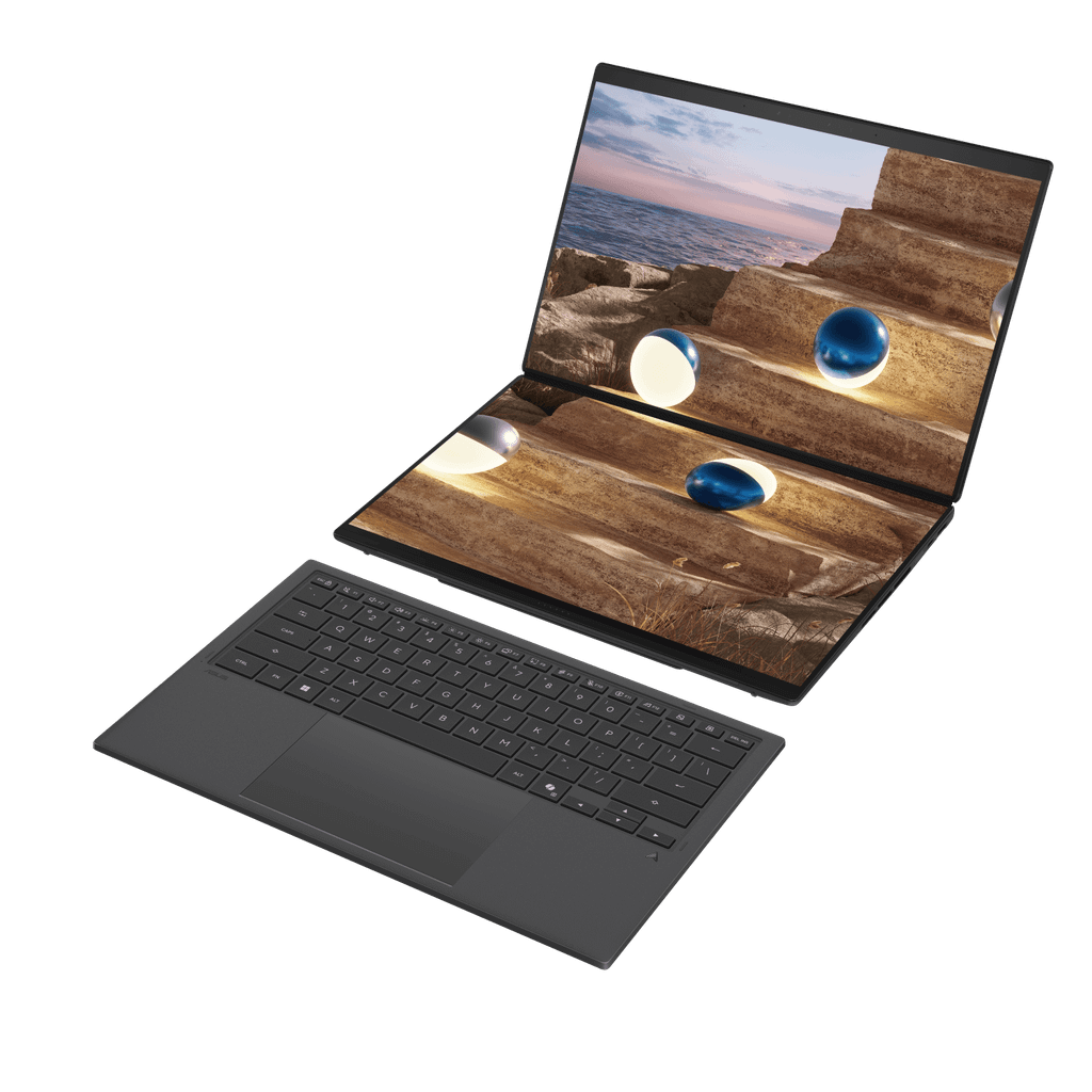Laptop ASUS ZenBook DUO UX8407AA-SN439WS (Ultra X7-358H | 32GB | 512GB | Intel Arc | 2x 14' 3K OLED 144Hz Touch | Win 11)