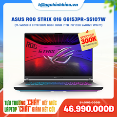 Laptop ASUS ROG Strix G16 G615JPR-S5107W (i7-14650HX | GeForce RTX™ 5070 8GB | 32GB | 1TB | 16' 2.5K WQXGA 240Hz | Win 11)