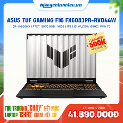 Laptop ASUS TUF Gaming F16 FX608JPR-RV044W (i7-14650HX | GeForce RTX™ 5070 8GB | 16GB | 1TB | 16' WUXGA 165Hz | Win 11)