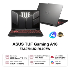 Laptop Asus TUF Gaming A16 FA607NUQ-RL007W (AMD Ryzen™ 7 170 | RTX™ 4050 6GB | 16GB | 512GB | 16