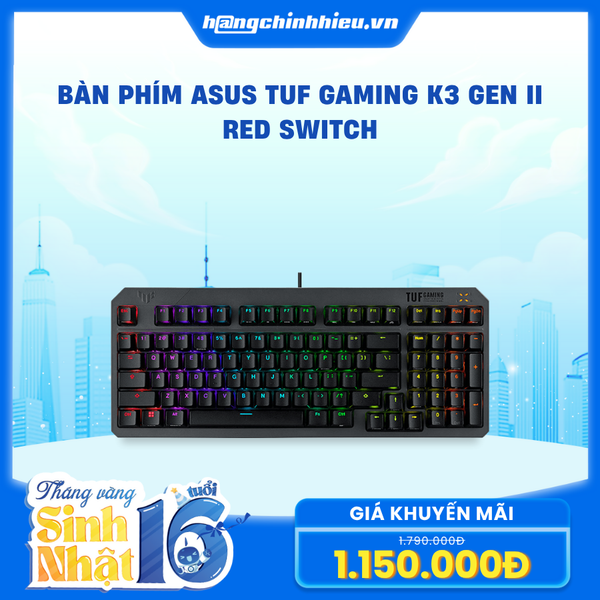 Bàn phím ASUS TUF Gaming K3 Gen II Red Switch
