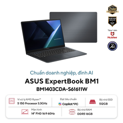 Laptop ASUS ExpertBook B1 BM1403CDA-S61611W (Ryzen 5 150 | 16GB | 512GB | AMD Radeon | 14' FHD | Win 11)