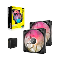 Bộ 2 quạt máy tính Corsair iCUE LINK RX140 RGB MAX Black