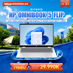 Laptop HP OmniBook 5 Flip 14-fp0055TU BZ7Q4PA (Core 7-150U | 24GB | 512GB | Intel Graphics | 14' WUXGA Touch | Win 11 + Office)