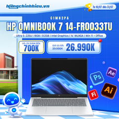 Laptop HP OmniBook 7 14-fr0033TU C1MN2PA (Ultra 5-225U | 16GB | 512GB | Intel Graphics | 14' WUXGA | Win 11 + Office)